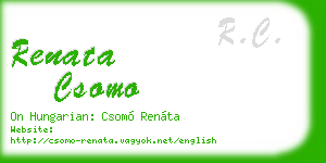 renata csomo business card